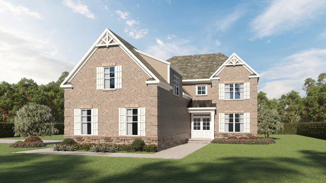 Representative exterior photo of a completed home built from the Carter by Kerley Family Homes in The Estates at Hurricane Pointe, Douglasville, GA (Image 2).