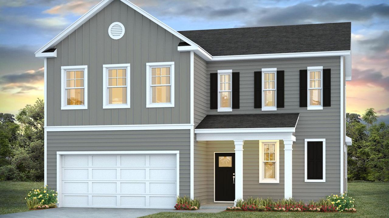 Representative exterior photo of a completed home built from the BEECH by D.R. Horton in The Cove at Mallard Crossing, Summerville, SC (Image 2).