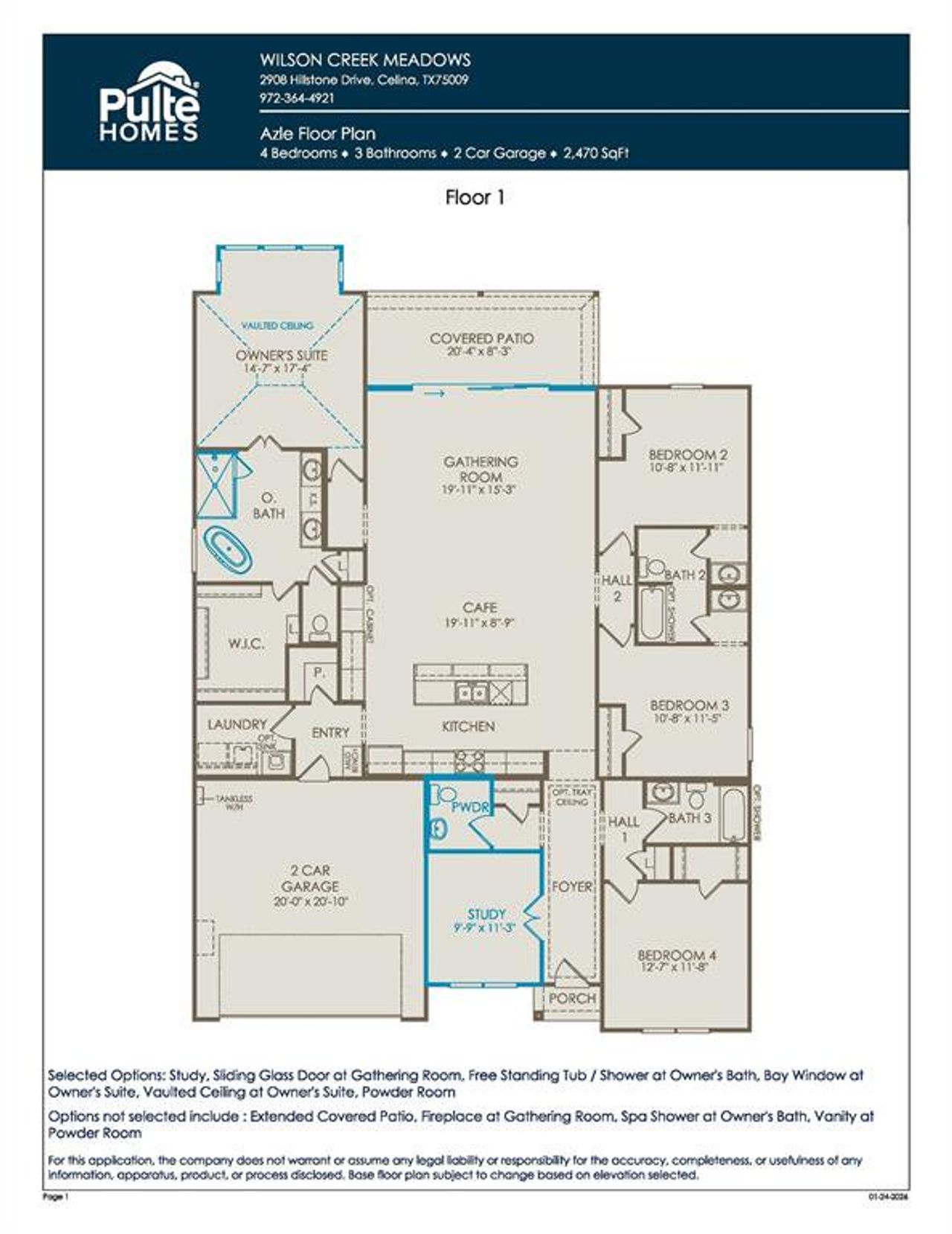 Azle Floorplan *Model representation*