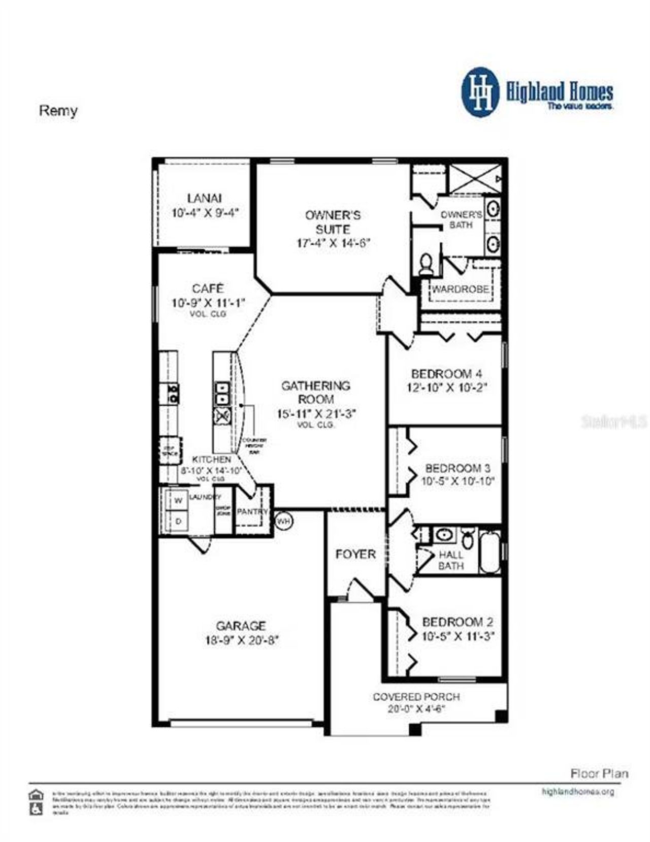 2D floor plan layout of this home in VillaMar, Winter Haven, FL (Image 2).