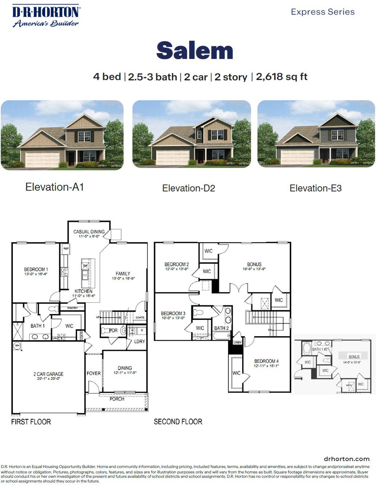 2D floor plan layout of this home in Evergreen Landing, Lexington, NC (Image 2).