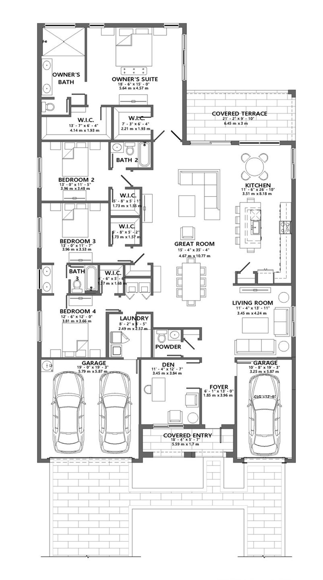 2D floor plan layout of this home in Maple Ridge, Ave Maria, FL (Image 2).