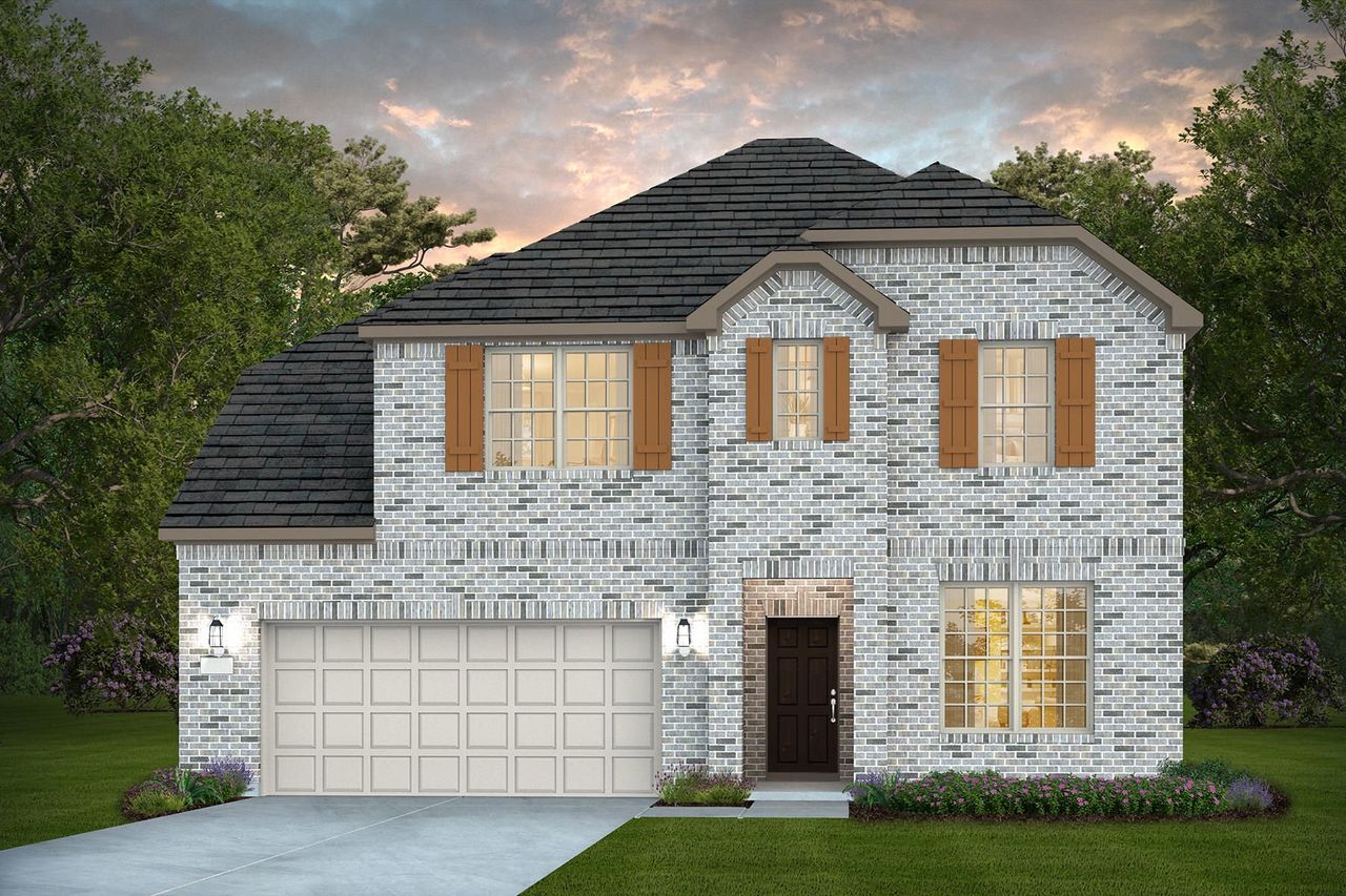 Front exterior of a new home in Corley Farms, Boerne, TX, highlighting curb appeal (Image 2).