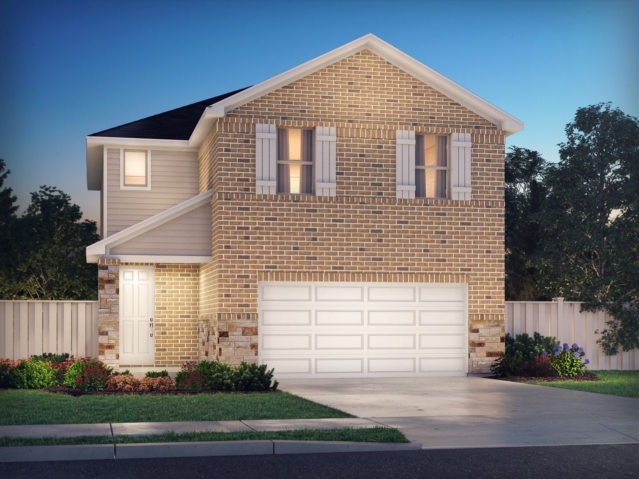 Representative exterior photo of a completed home built from the The Saguaro (360) by Meritage Homes in Pine Lake Cove - Traditional Series, Montgomery, TX (Image 2).