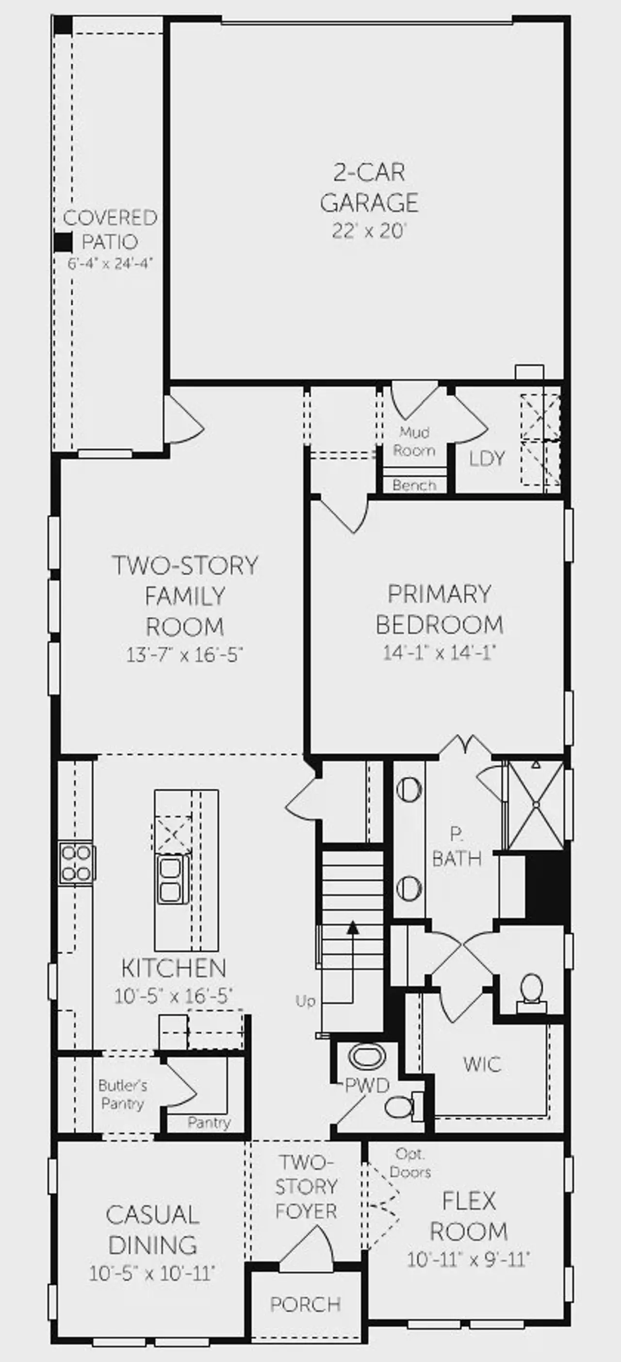 2D floor plan layout of this home in Landmark, Denton, TX (Image 2).