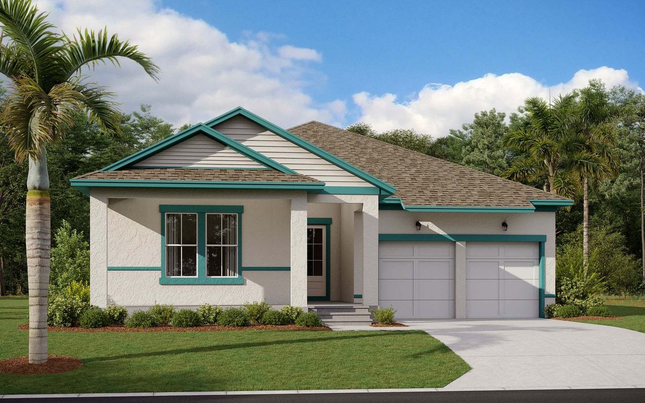 Representative exterior photo of a completed home built from the Coltman by Dream Finders Homes in Laureate Park (Craft Homes), Orlando, FL (Image 2).