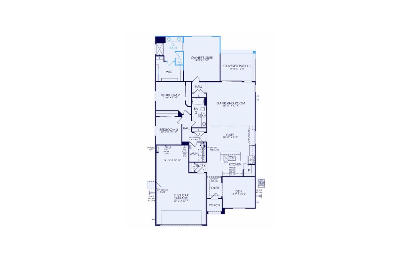 2D floor plan layout of this home in Soleo, San Tan Valley, AZ (Image 2).