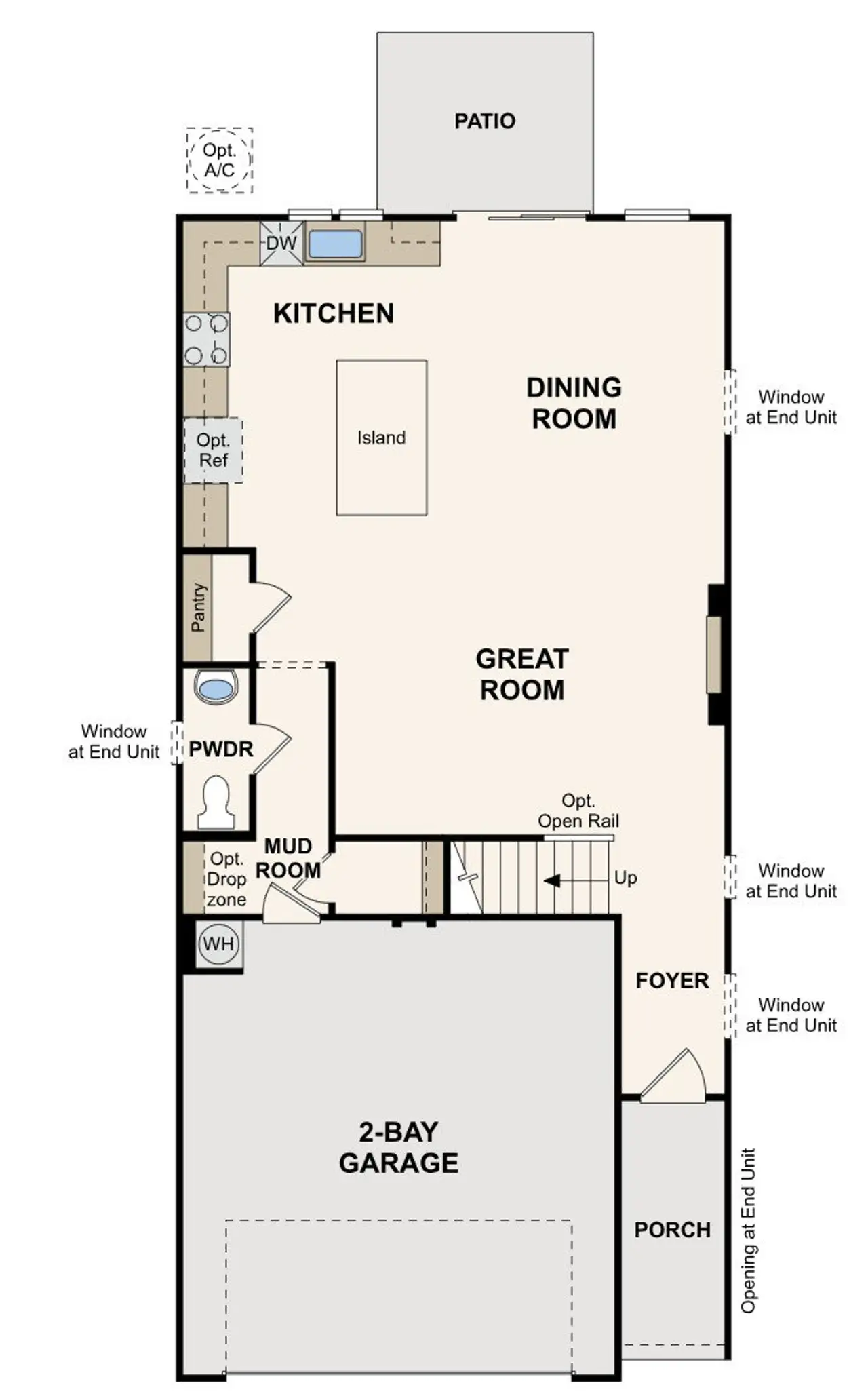 2D floor plan layout of this home in Magnolia Square, Austell, GA (Image 2).
