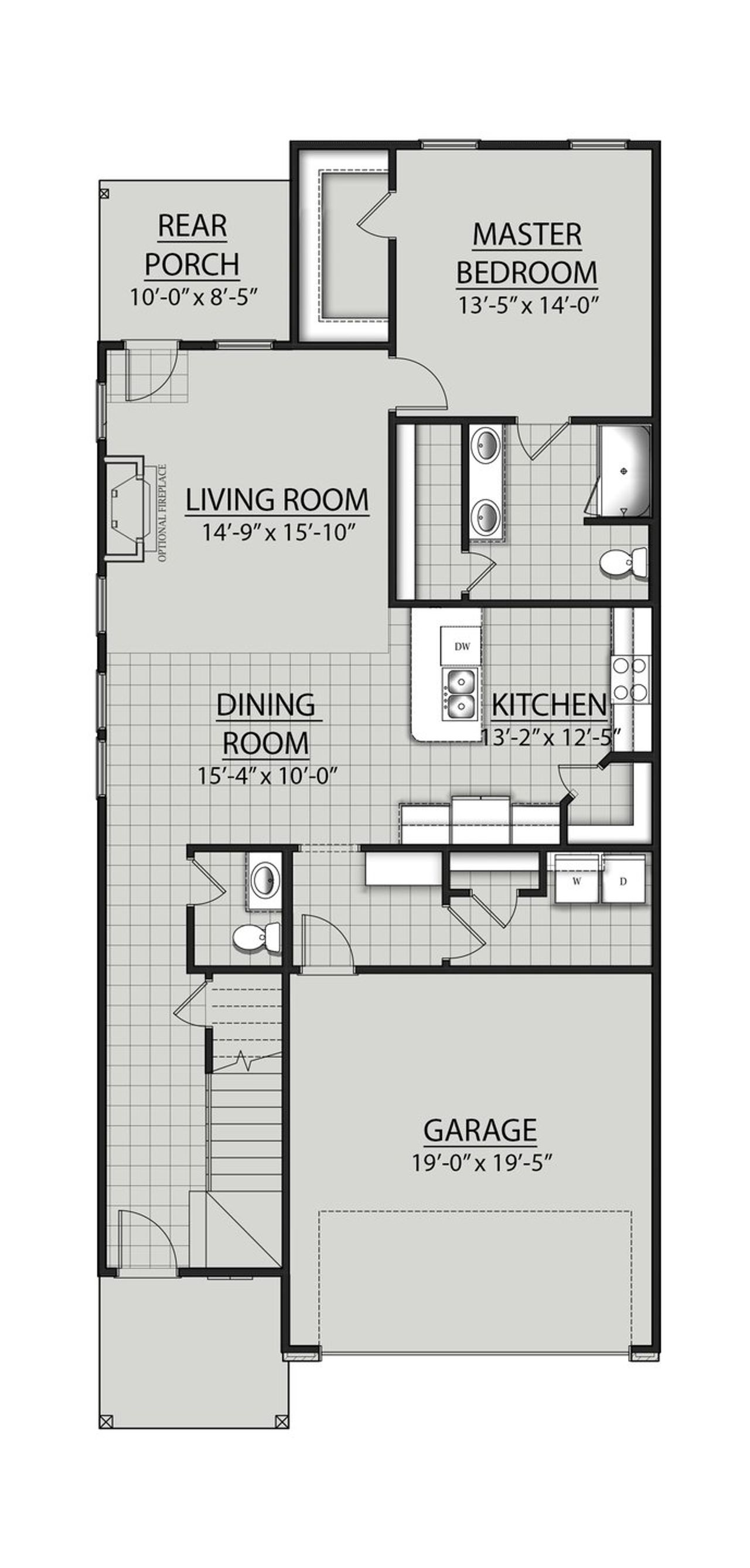 2D floor plan layout for the Thomasville II G by DSLD Homes in Mostyn Springs, Magnolia, TX (Image 2).