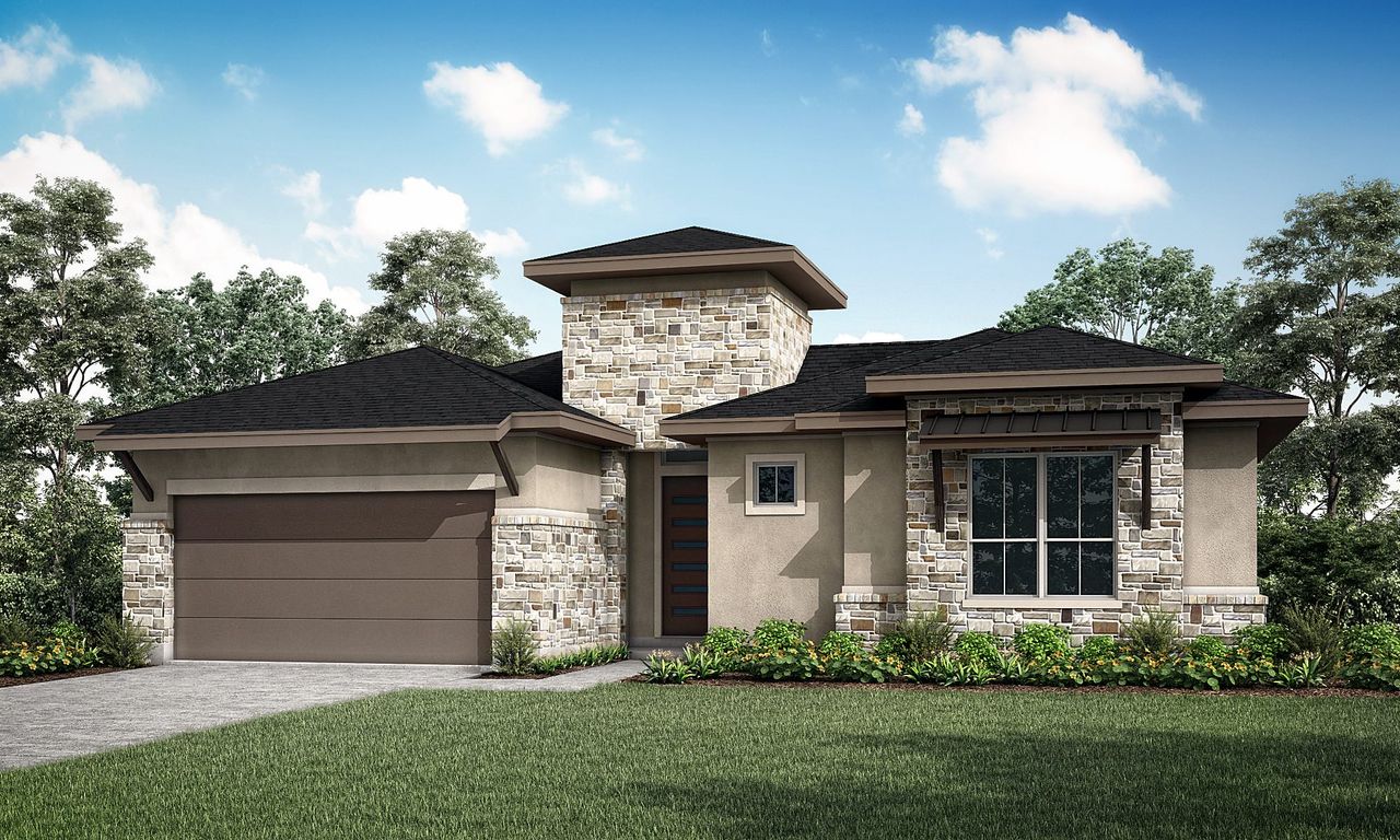 Representative exterior photo of a completed home built from the Lisbon by Sitterle Homes in Audubon 60’s, Magnolia, TX (Image 2).