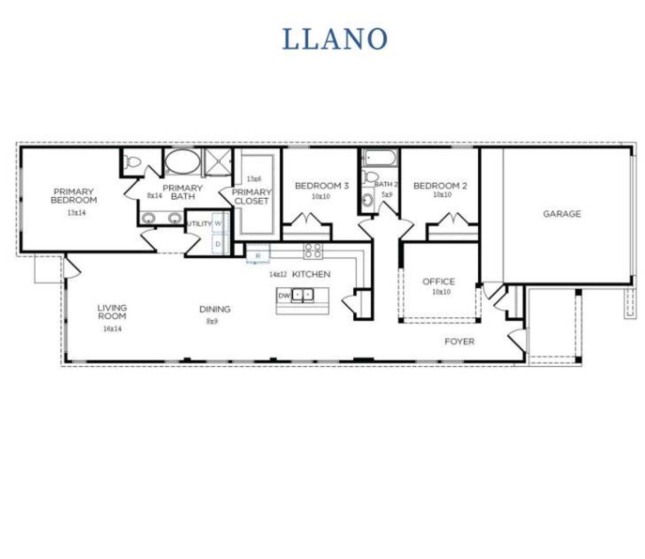 2D floor plan layout of this home in , Brookshire, TX (Image 2).