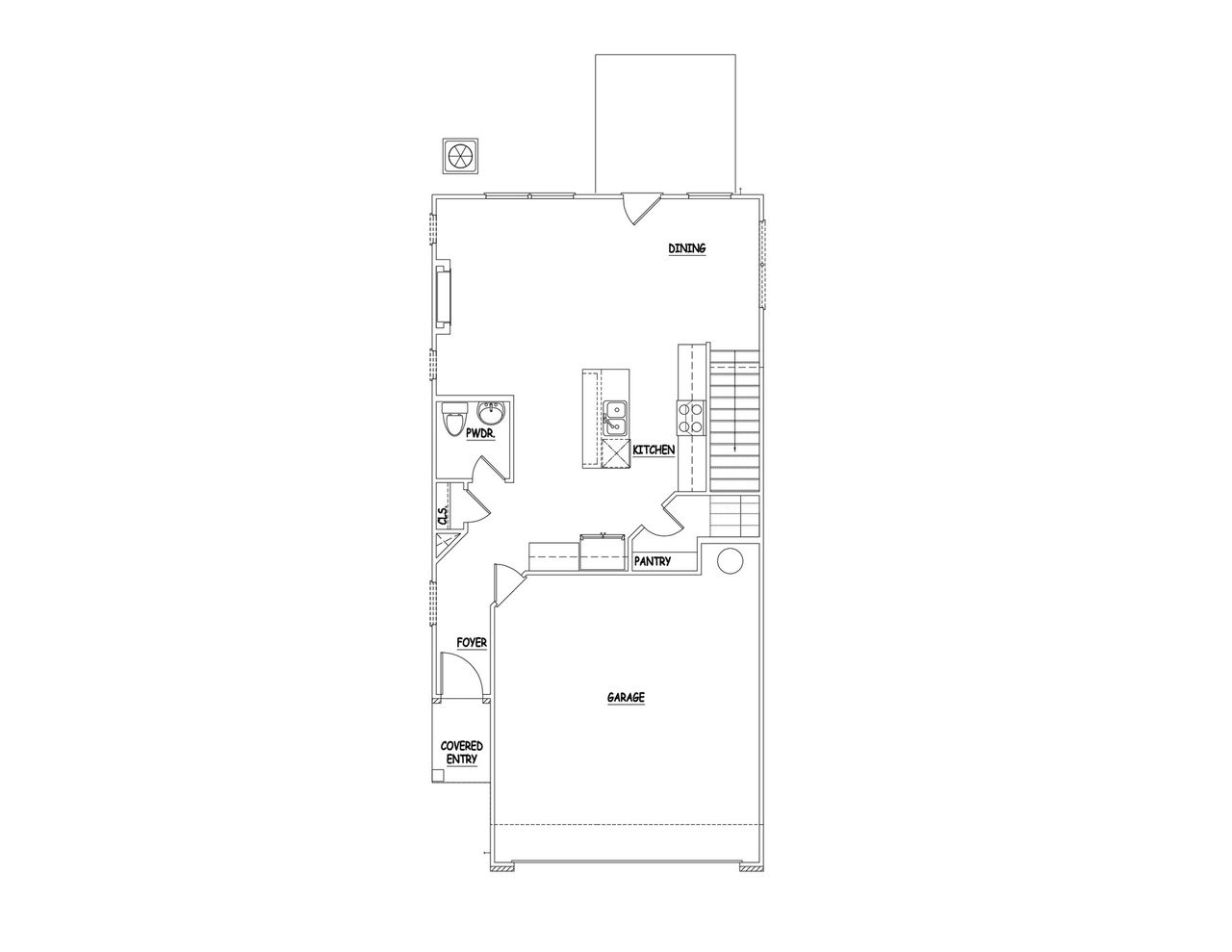 2D floor plan layout of this home in Mulberry Summit, Flowery Branch, GA (Image 2).