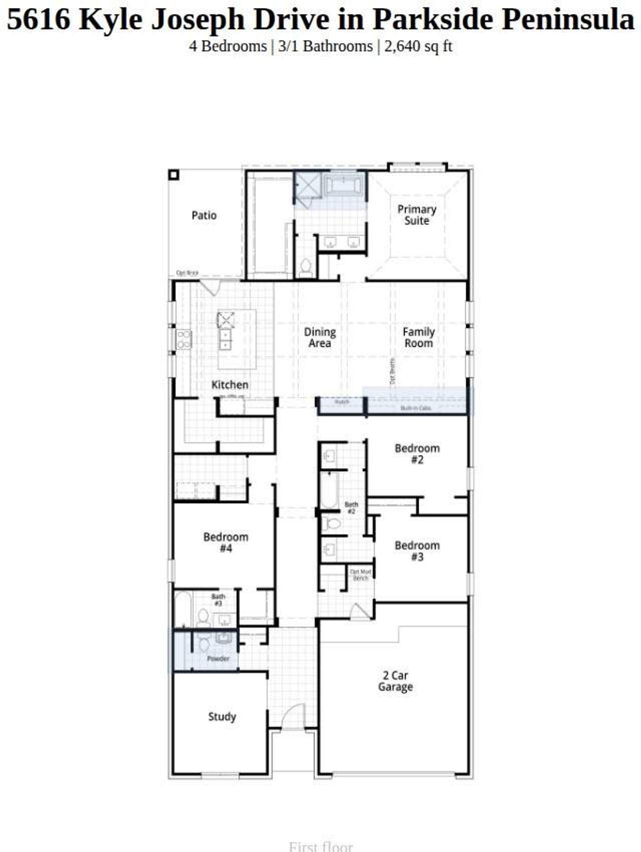 2D floor plan layout of this home in Parkside Peninsula, Georgetown, TX (Image 2). 2D floor plan layout of this home in Parkside Peninsula, Georgetown, TX (Image 2).