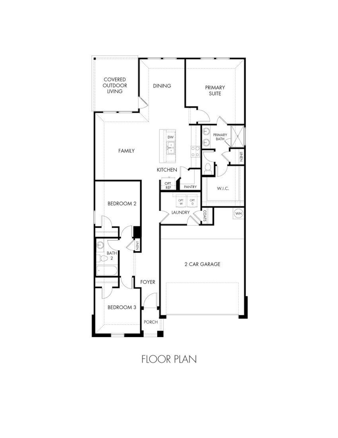 2D floor plan layout of this home in Riverbend at Double Eagle - Reserve Collection, Cedar Creek, TX (Image 2).
