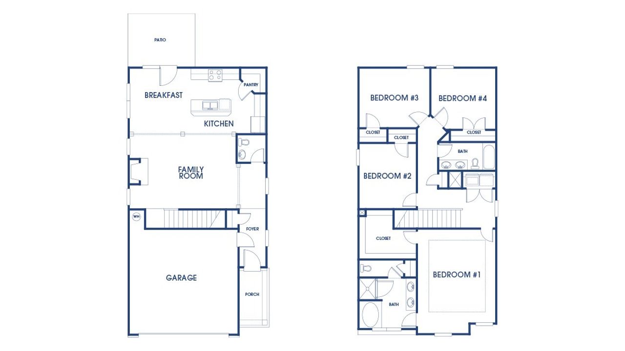 2D floor plan layout of this home in Shoal Creek, Hampton, GA (Image 2).