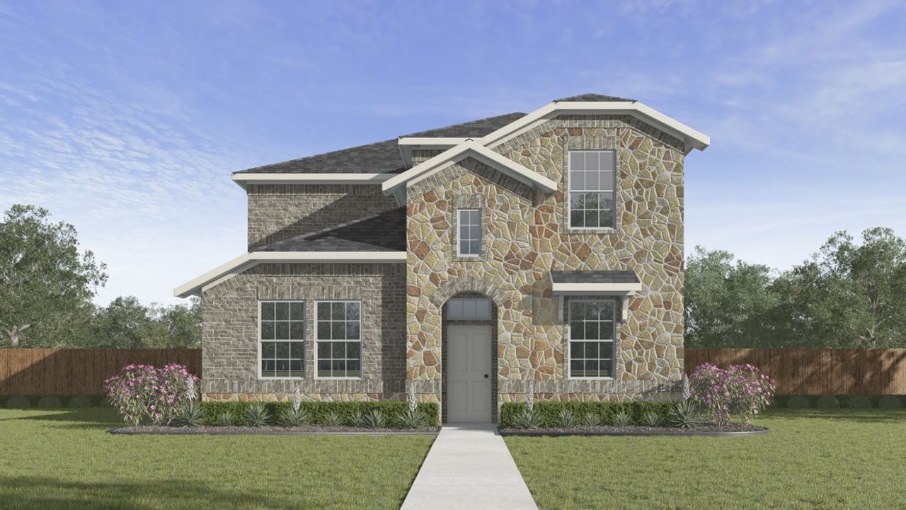 Representative exterior photo of a completed home built from the Selma by D.R. Horton in Lilybrooke at Legacy Hills, Celina, TX (Image 2). Representative exterior photo of a completed home built from the Selma by D.R. Horton in Lilybrooke at Legacy Hills, Celina, TX (Image 2).