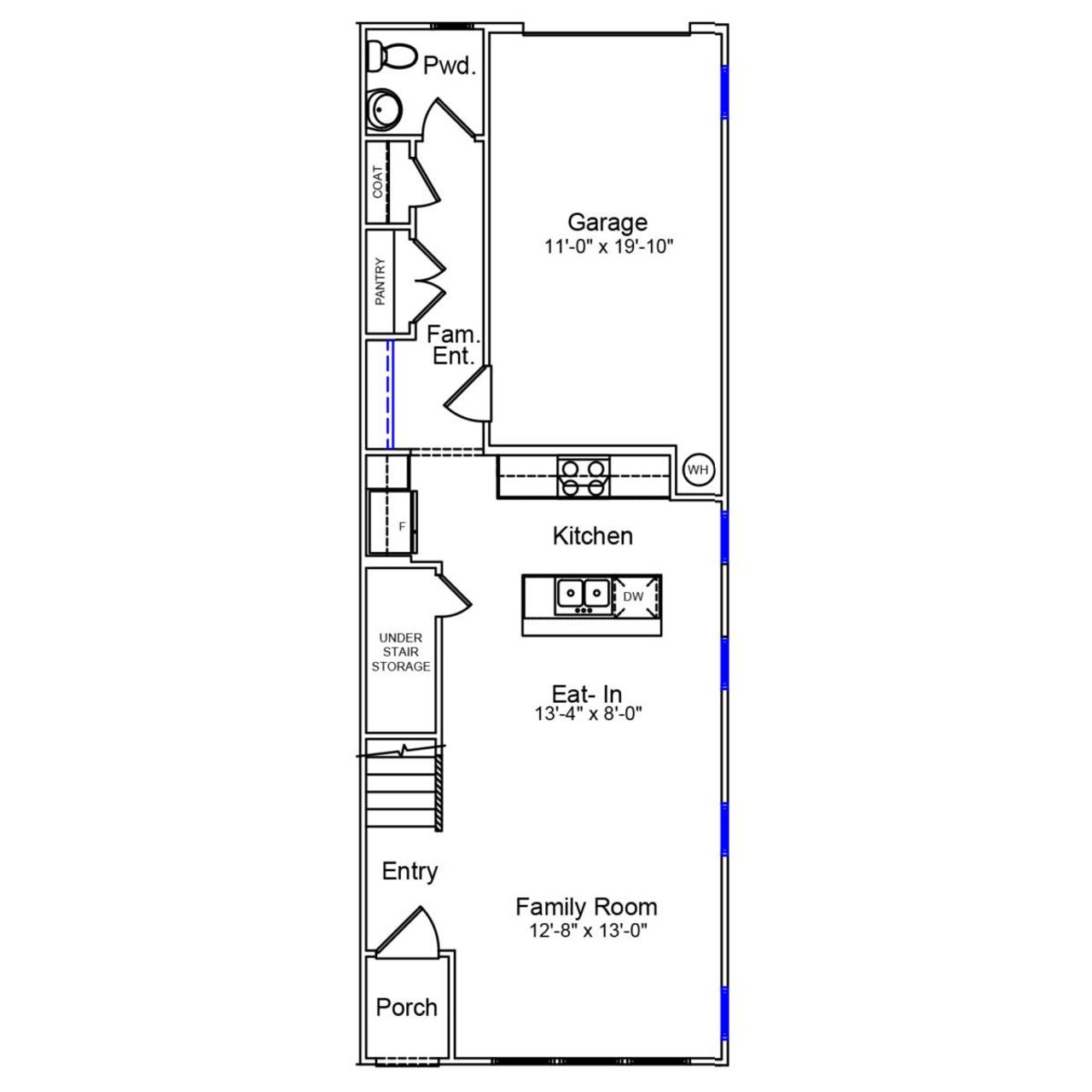 2D floor plan layout of this home in Lakeview Village, Charlotte, NC (Image 2).