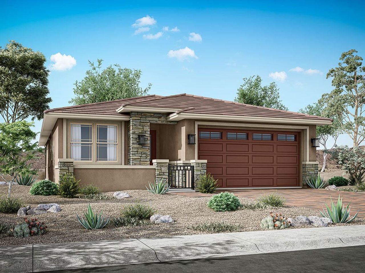 Representative exterior photo of a completed home built from the Turnberry II by William Ryan Homes in Fairways in Victory at Verrado, Buckeye, AZ (Image 2). Representative exterior photo of a completed home built from the Turnberry II by William Ryan Homes in Fairways in Victory at Verrado, Buckeye, AZ (Image 2).