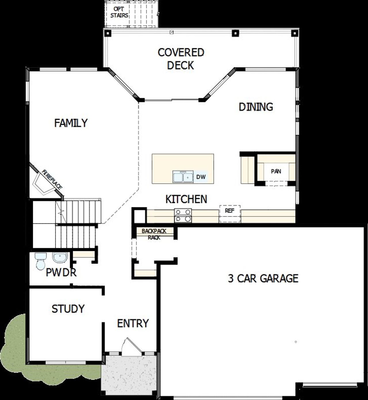 2D floor plan layout of this home in Cloverleaf - Pinnacle Collection, Monument, CO (Image 2). 2D floor plan layout of this home in Cloverleaf - Pinnacle Collection, Monument, CO (Image 2).