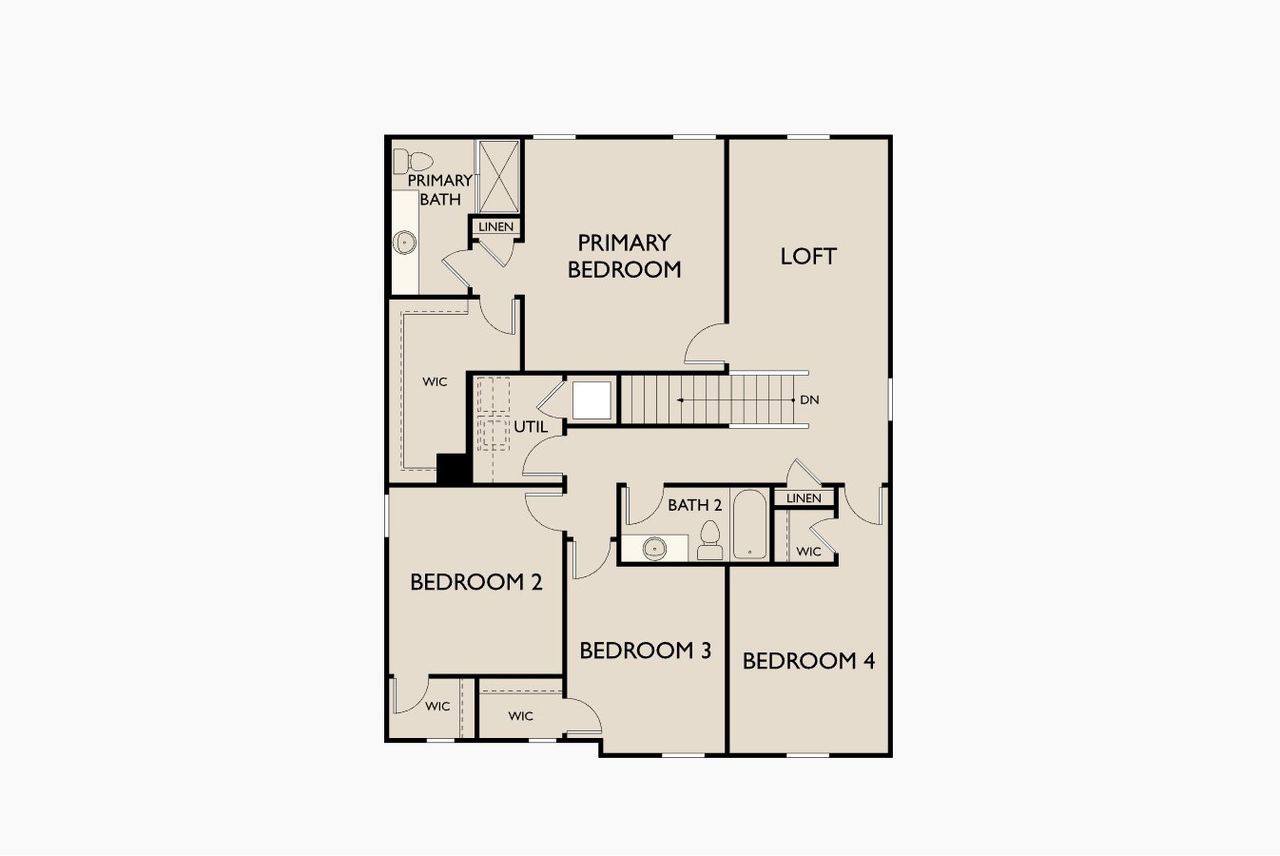 2D floor plan layout of this home in Willow Springs, Buda, TX (Image 2).