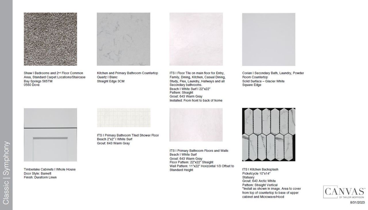 Sample of building materials used in homes in Cherry Elm at SilverLeaf, St. Augustine (Image 2).