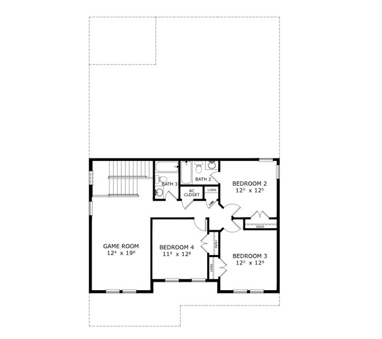 2D floor plan layout of this home in Seabrook Village II, Ponte Vedra, FL (Image 2).