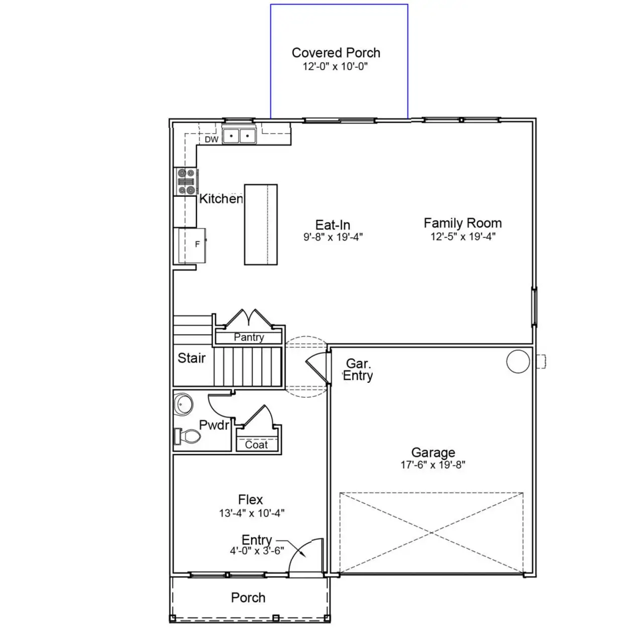2D floor plan layout of this home in Golden Ridge, Youngsville, NC (Image 2). 2D floor plan layout of this home in Golden Ridge, Youngsville, NC (Image 2).