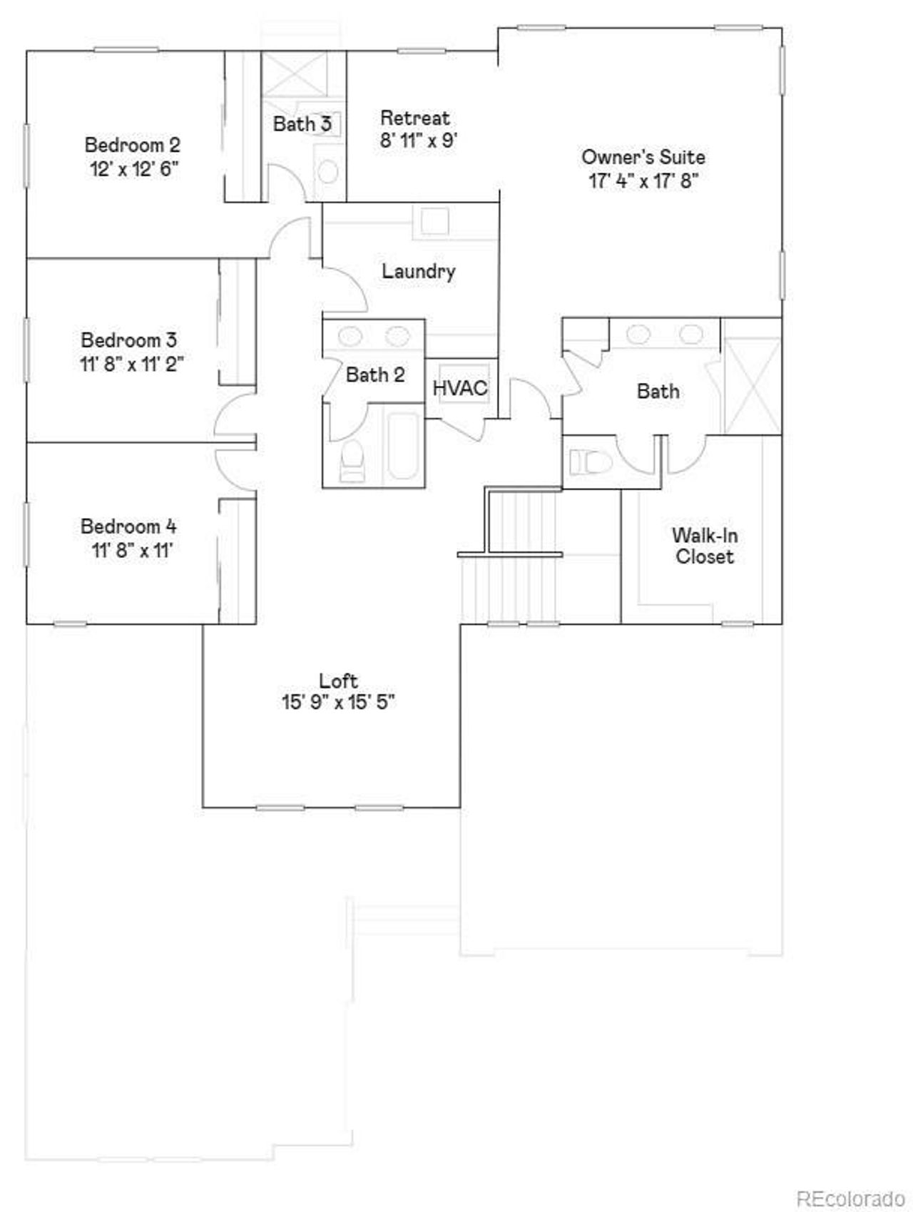 2D floor plan layout of this home in Willow Bend, Thornton, CO (Image 2).