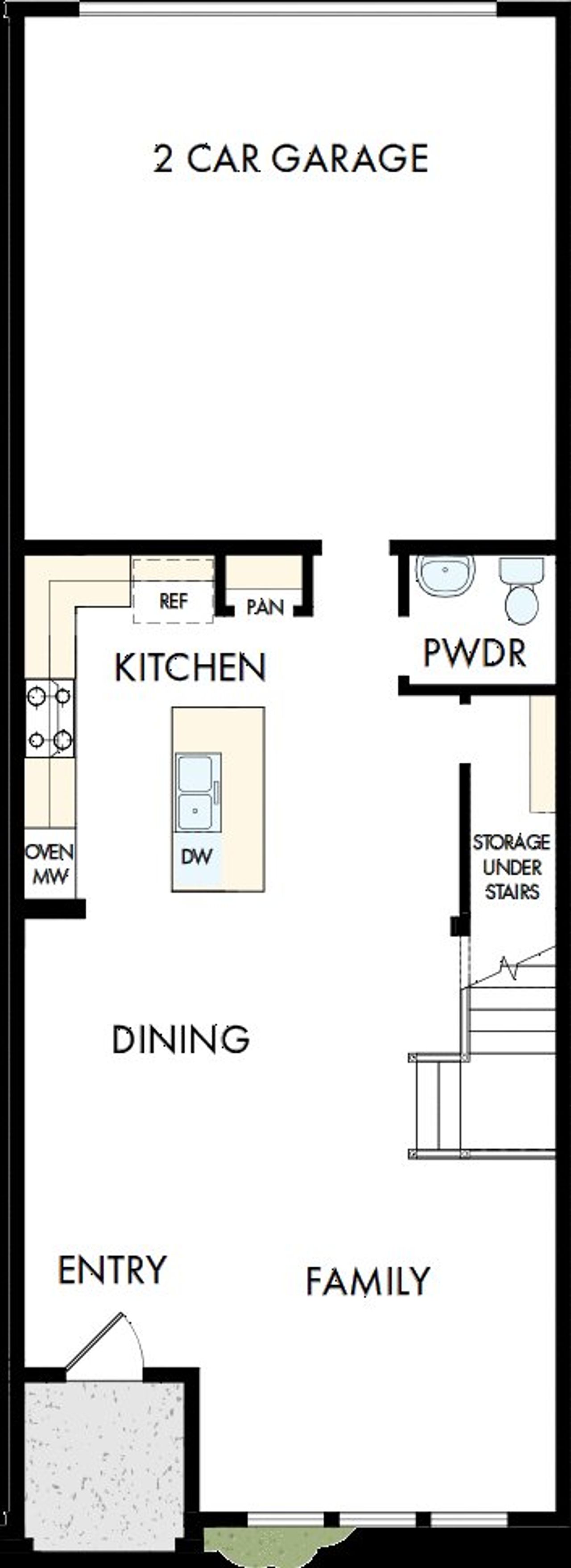 2D floor plan layout of this home in Hillside at Las Colinas, Irving, TX (Image 2).