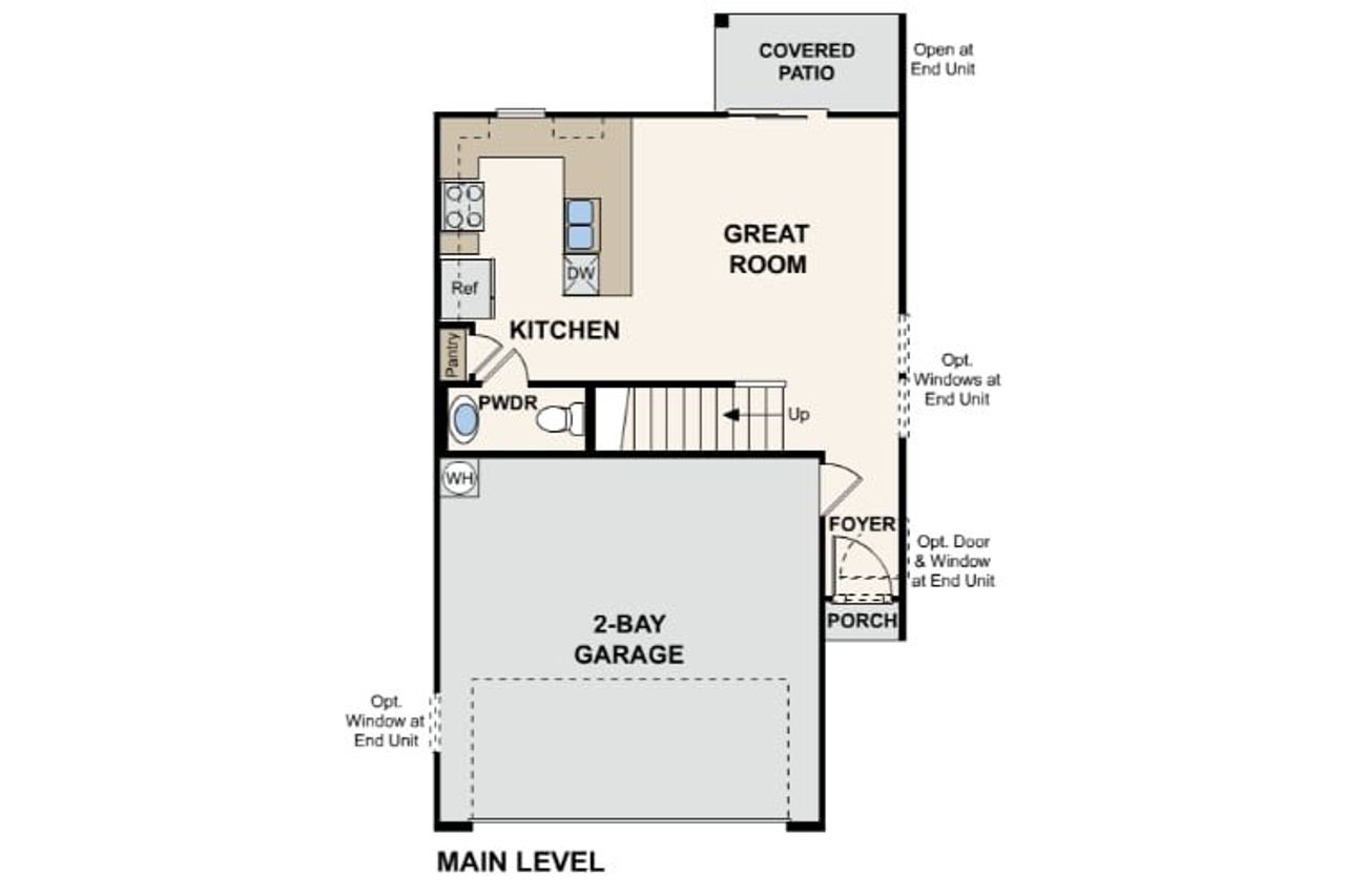 2D floor plan layout for the Spruce by Century Complete in Goldfield Estates, Apache Junction, AZ (Image 2).