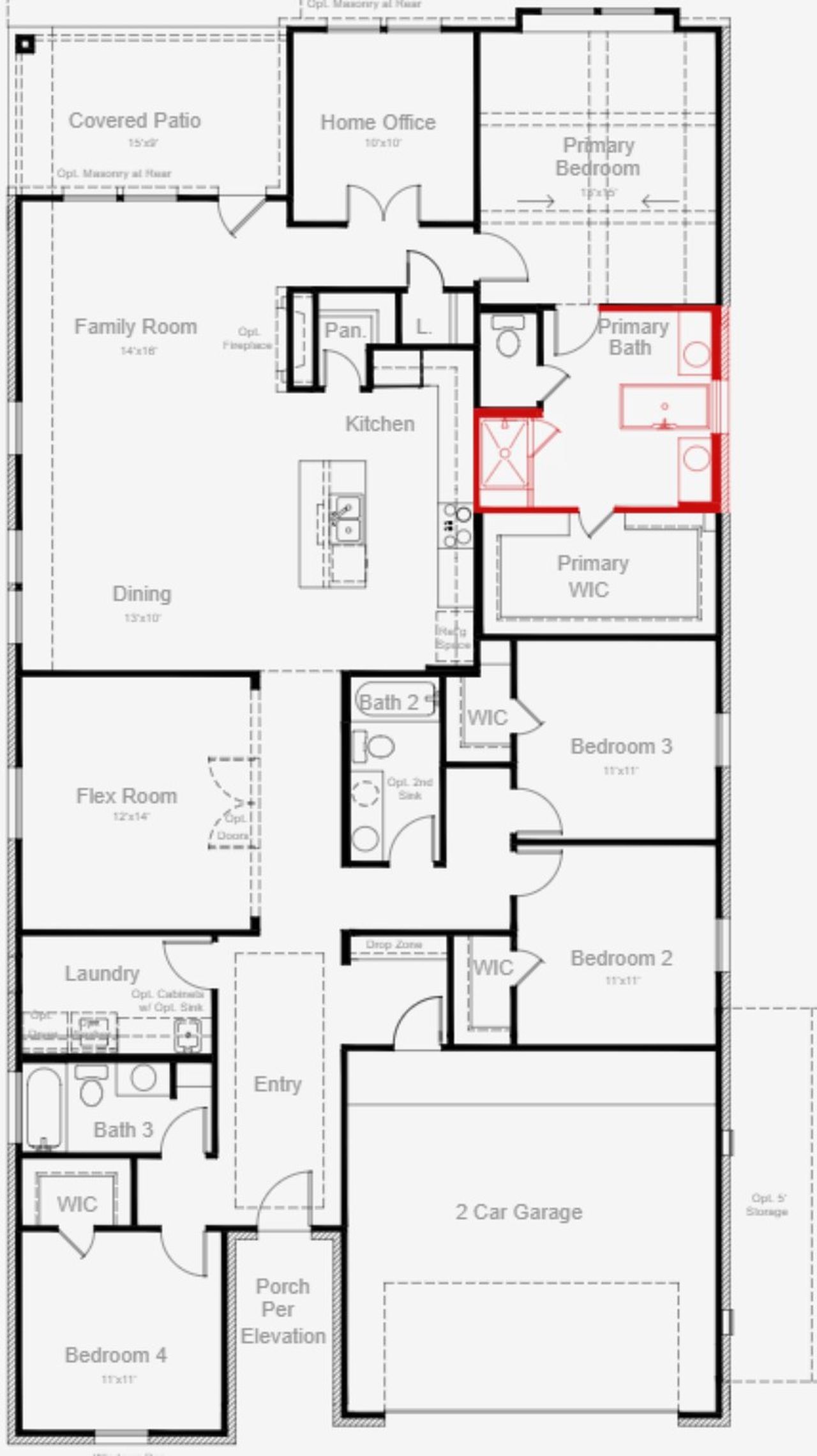 2D floor plan layout of this home in Meyer Ranch, New Braunfels, TX (Image 2). 2D floor plan layout of this home in Meyer Ranch, New Braunfels, TX (Image 2).