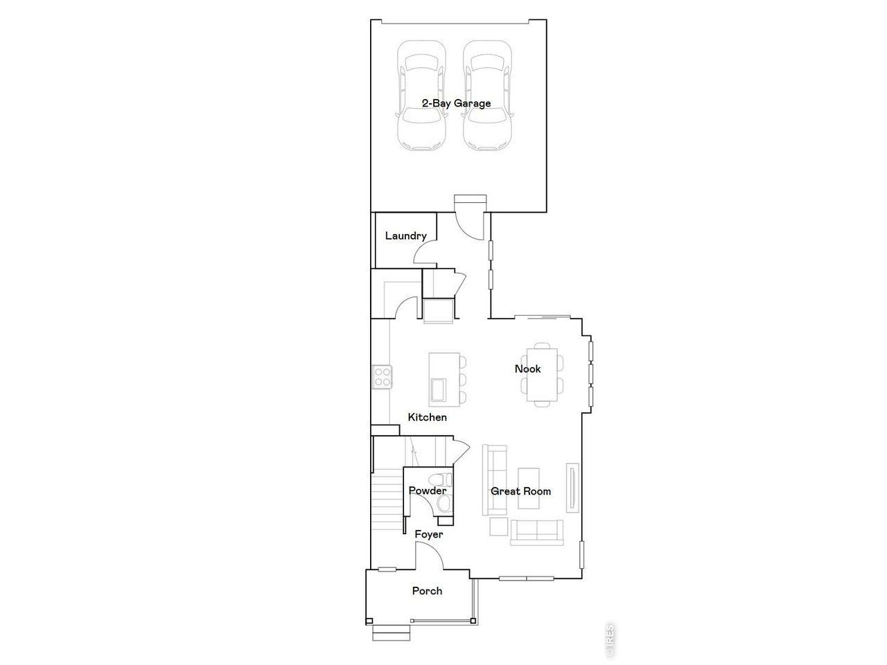 2D floor plan layout of this home in Timber Lark, Fort Collins, CO (Image 2).