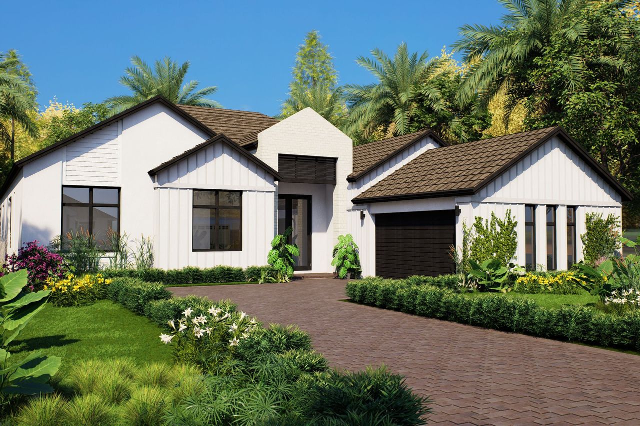 Representative exterior photo of a completed home built from the Jubilee by CC Homes in Bellaterra at Plantation Acres, Plantation, FL (Image 2).