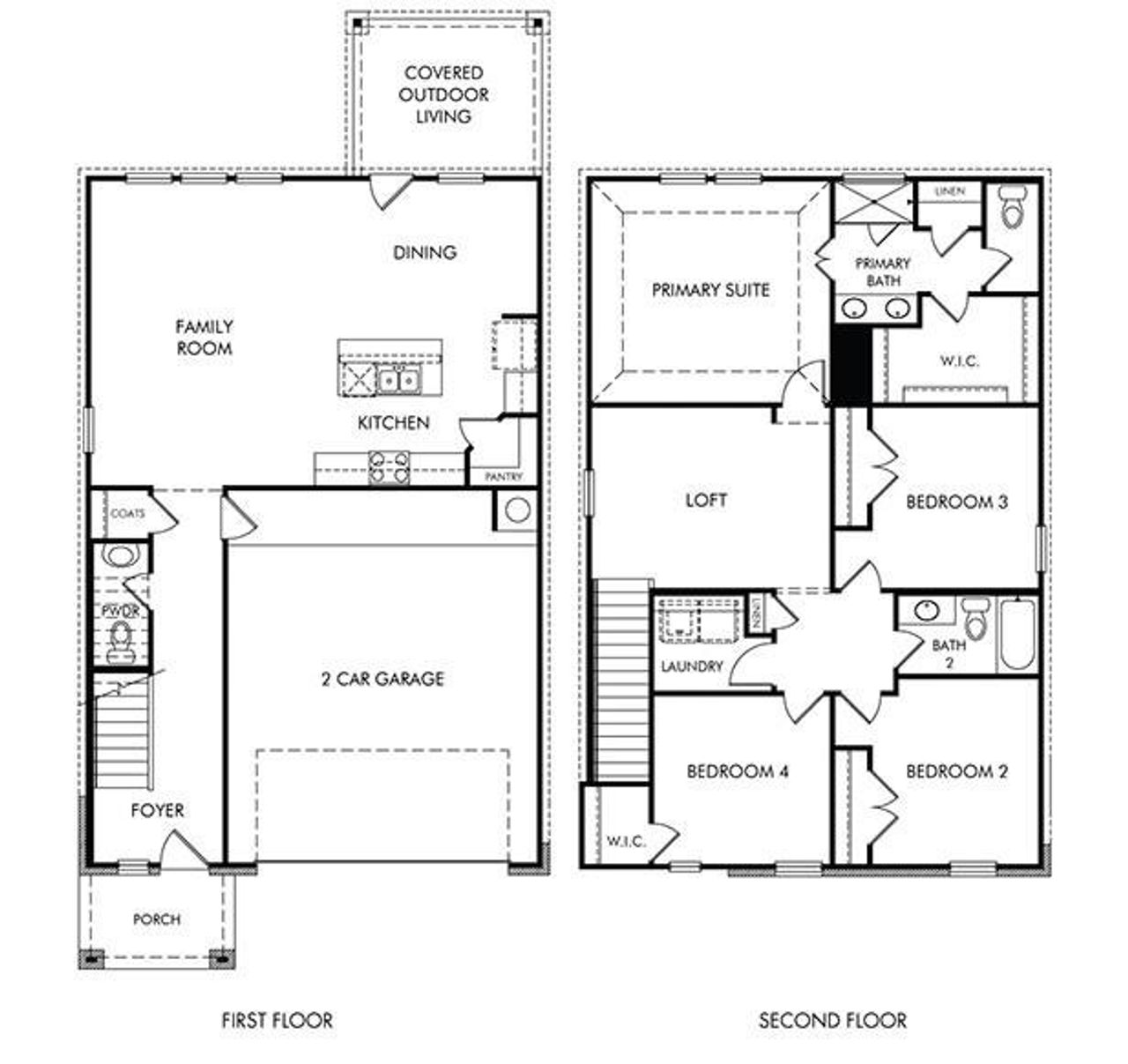 2D floor plan layout of this home in , Buda, TX (Image 2).
