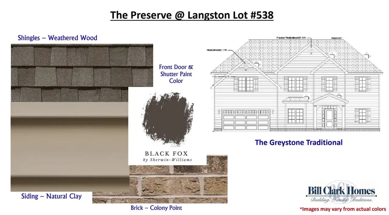 Sample of building materials used in homes in The Preserve at Langston, Winterville (Image 2). Sample of building materials used in homes in The Preserve at Langston, Winterville (Image 2).