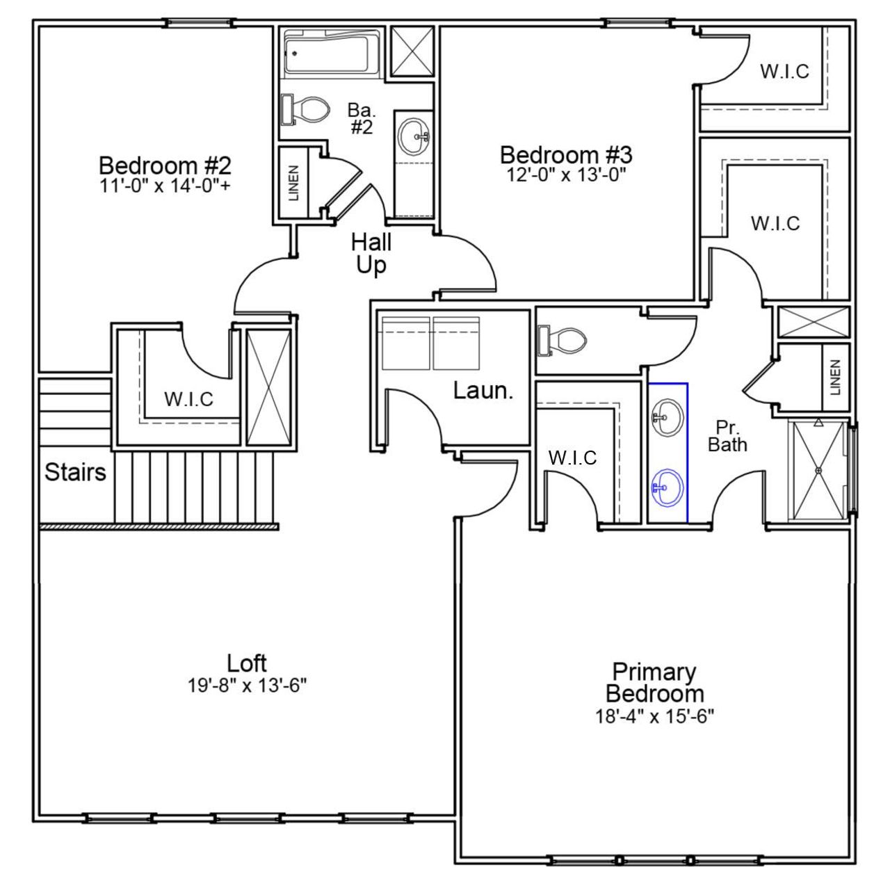 2D floor plan layout of this home in Winston Ridge, Youngsville, NC (Image 2).