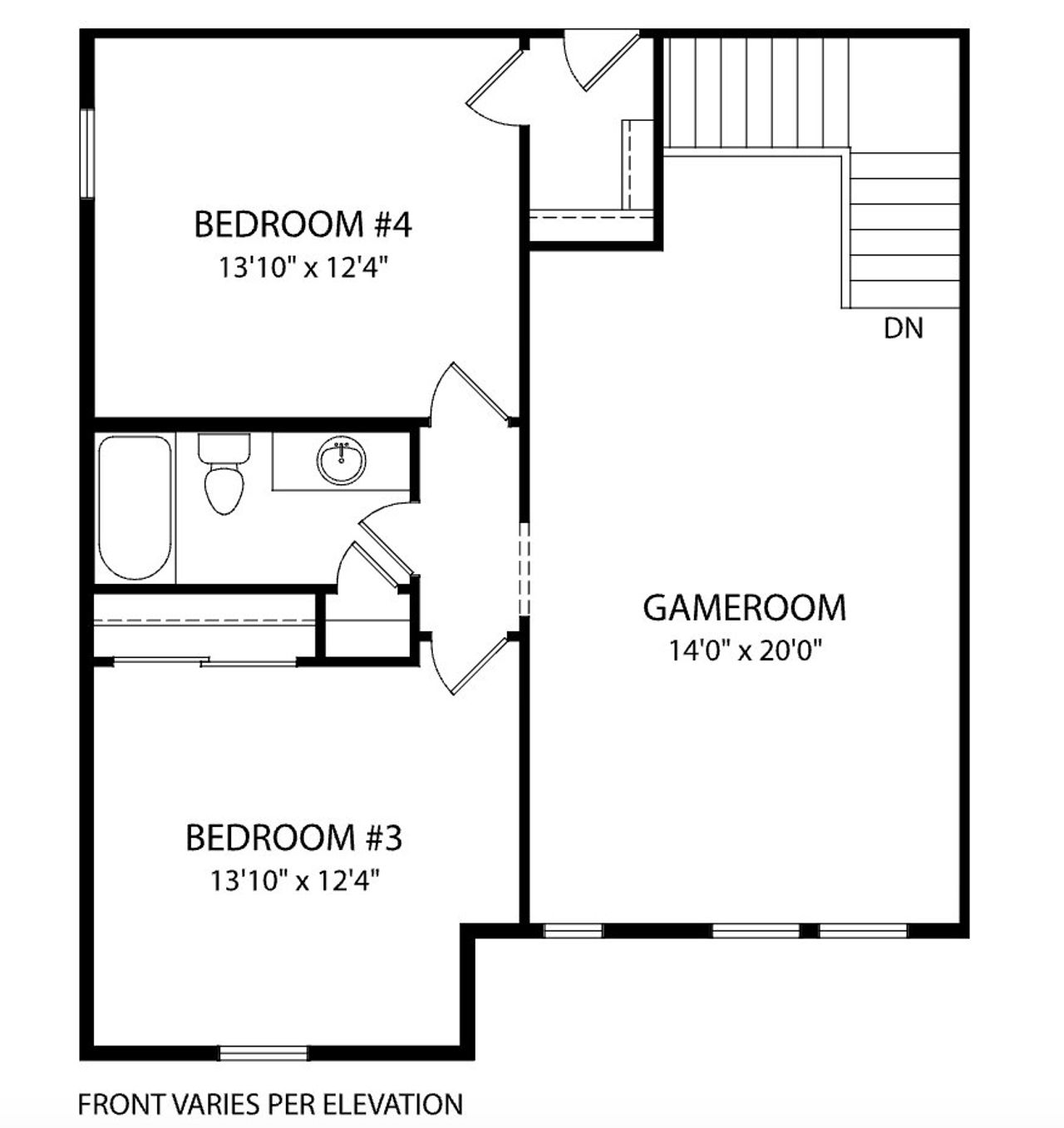 2D floor plan layout for the Marshall by Drees Custom Homes in Trailmark - Phase 10, St. Augustine, FL (Image 2). 2D floor plan layout for the Marshall by Drees Custom Homes in Trailmark - Phase 10, St. Augustine, FL (Image 2).
