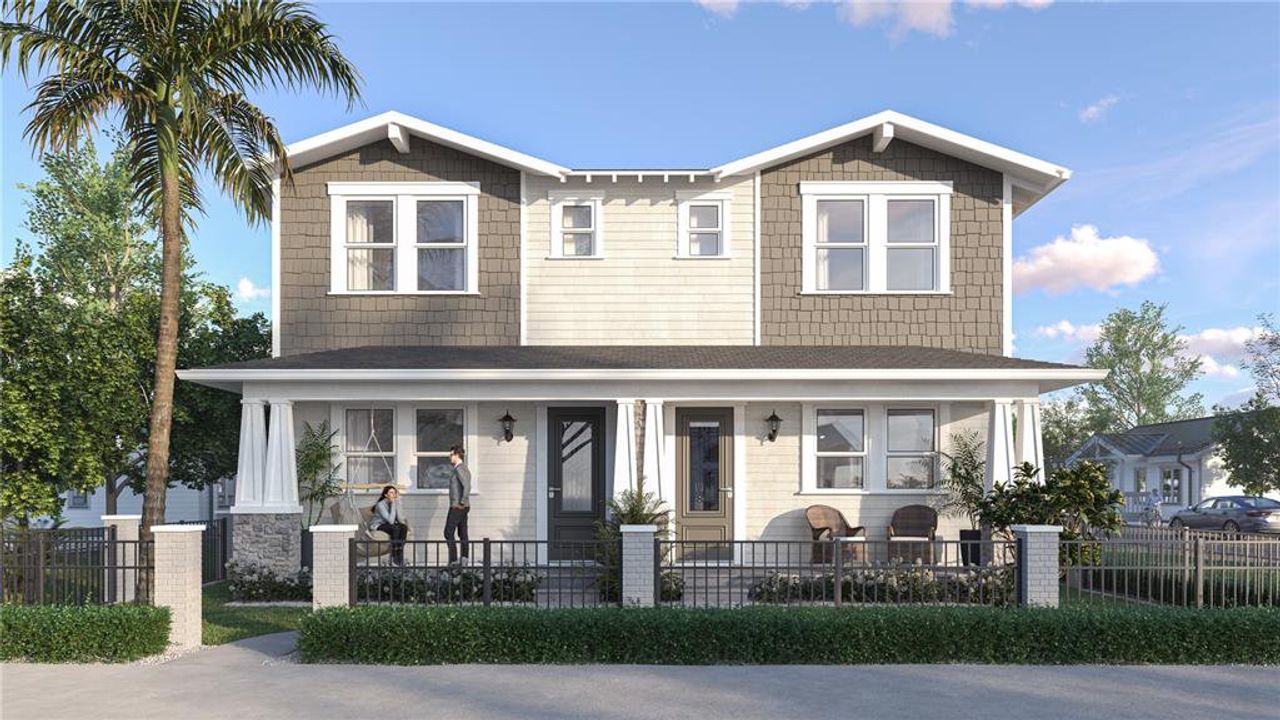 Front exterior of a new home in , Tampa, FL, highlighting curb appeal (Image 2).