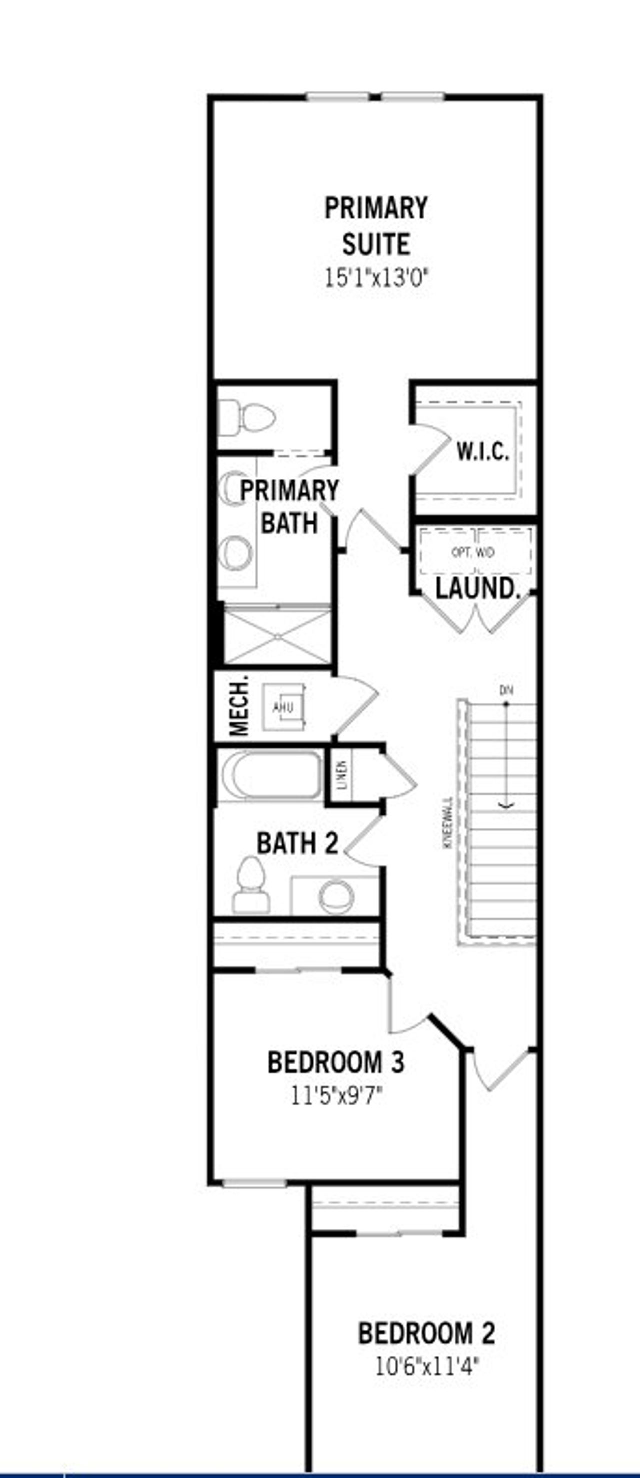 2D floor plan layout of this home in Egret Creek, Jacksonville, FL (Image 2).