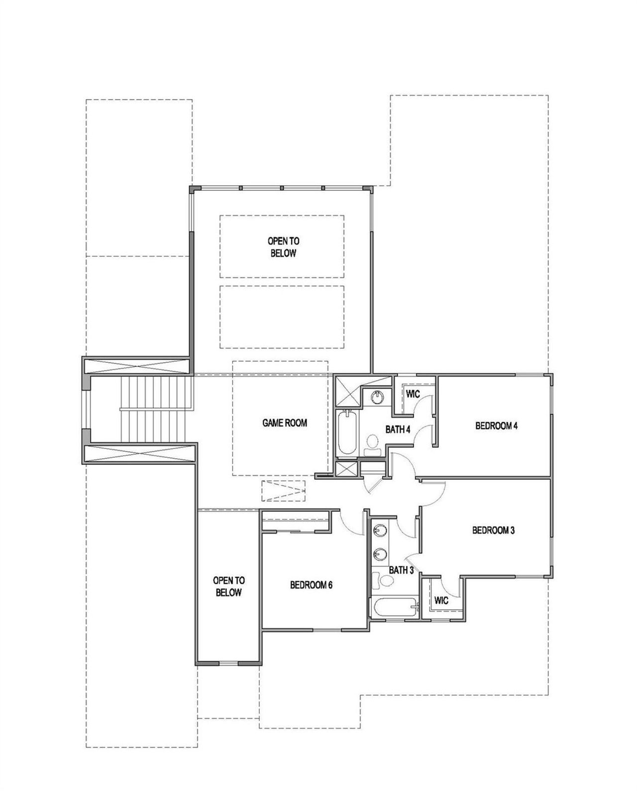 2D floor plan layout of this home in East View Farms, Georgetown, TX (Image 2).