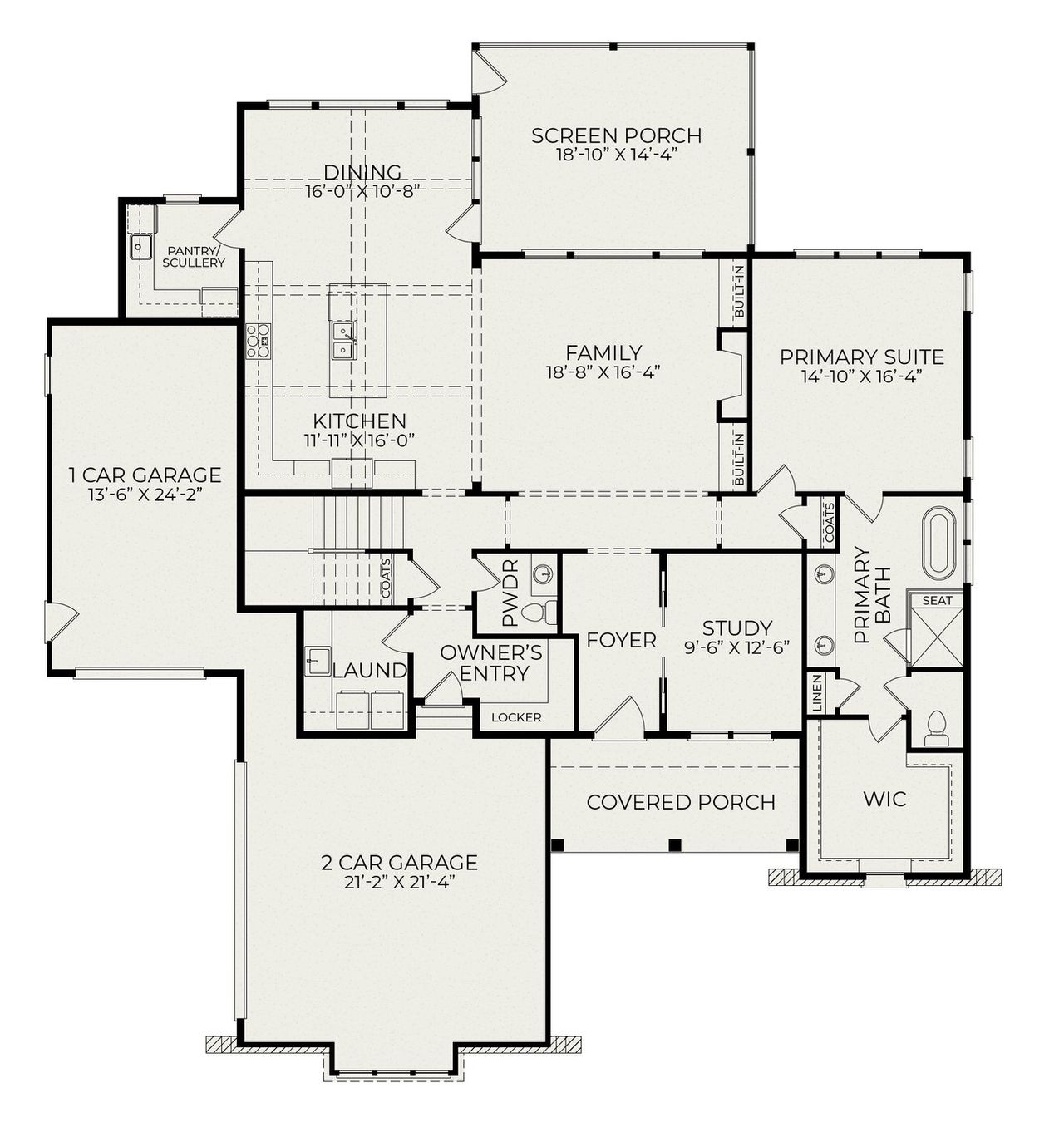 2D floor plan layout for the Brighton by Homes by Dickerson in Lowery Estates, Wake Forest, NC (Image 2).