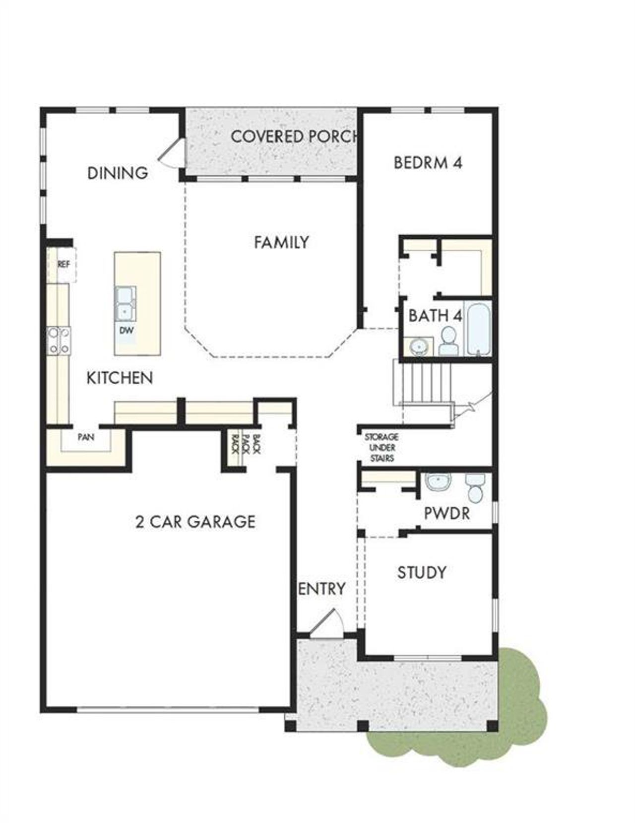 2D floor plan layout of this home in Settingdown Farms, Cumming, GA (Image 2).
