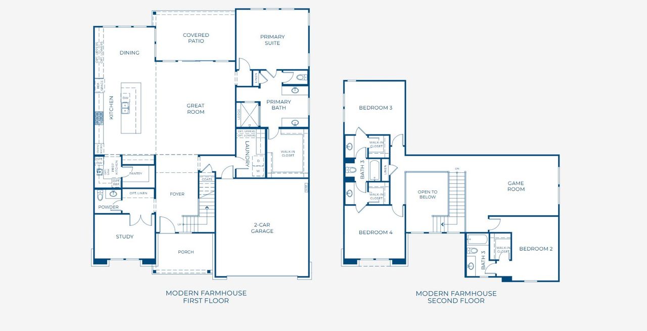 2D floor plan layout of this home in Bluff Haven, Georgetown, TX (Image 2).