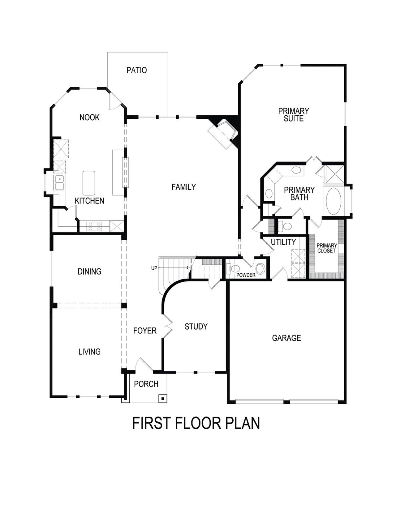 2D floor plan layout of this home in Oaks of North Grove, Waxahachie, TX (Image 2). 2D floor plan layout of this home in Oaks of North Grove, Waxahachie, TX (Image 2).