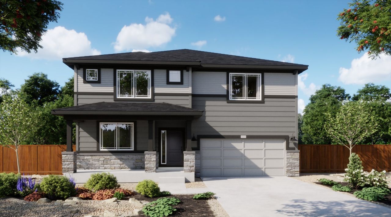 Representative exterior photo of a completed home built from the 4008 by Risewell Homes in Mead Crossing, Mead, CO (Image 2).