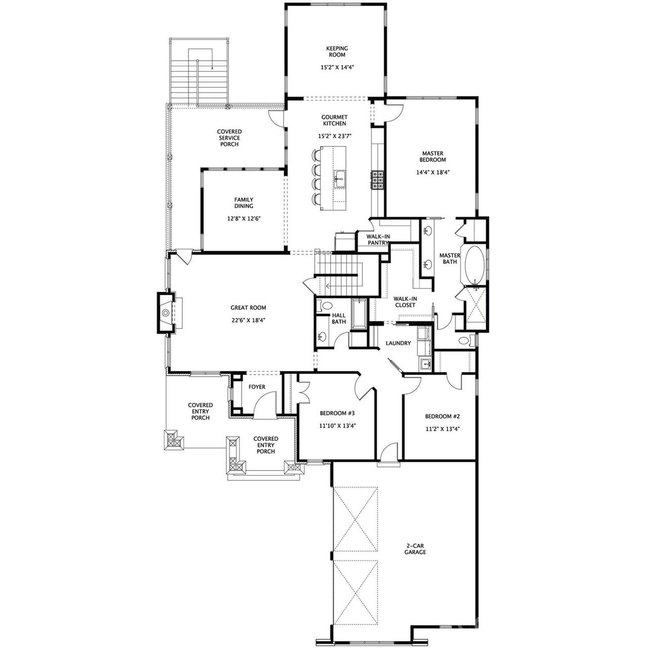 2D floor plan layout of this home in , Black Mountain, NC (Image 2).