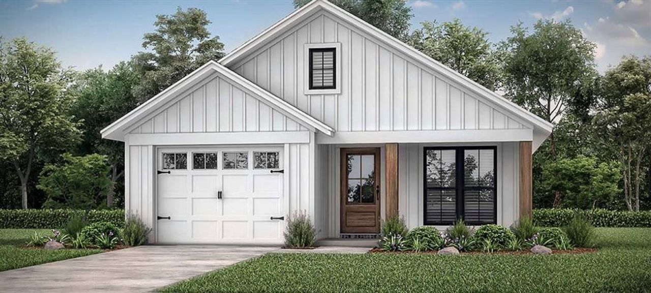 Front exterior of a new home in , White, GA, highlighting curb appeal (Image 2).