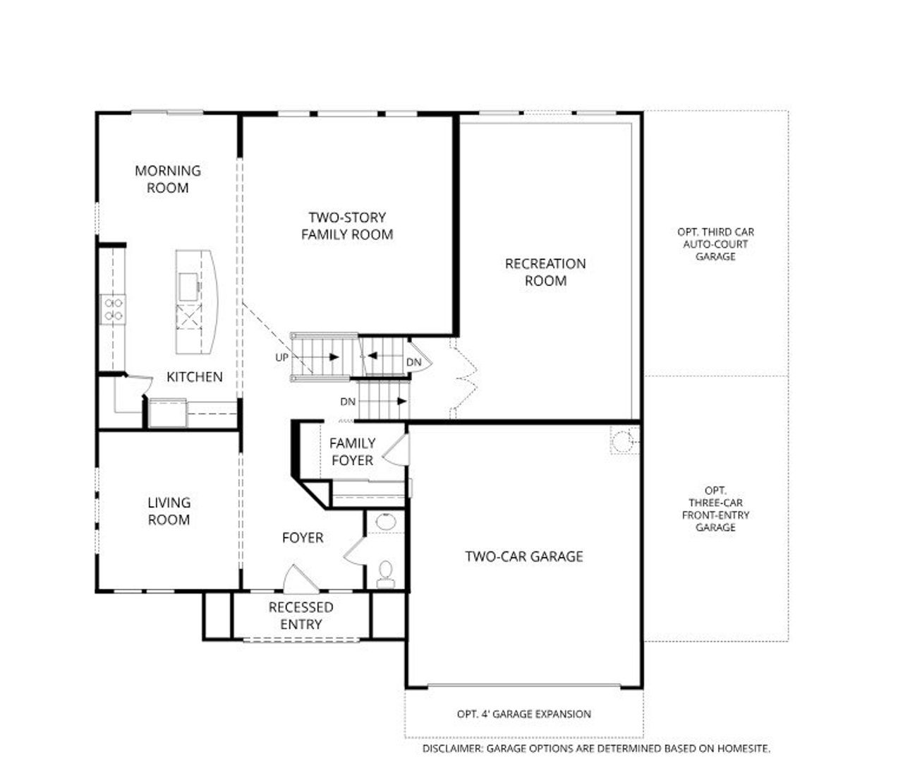 2D floor plan layout for the Clay by Fischer Homes in Veranda Manor, Kennesaw, GA (Image 2).