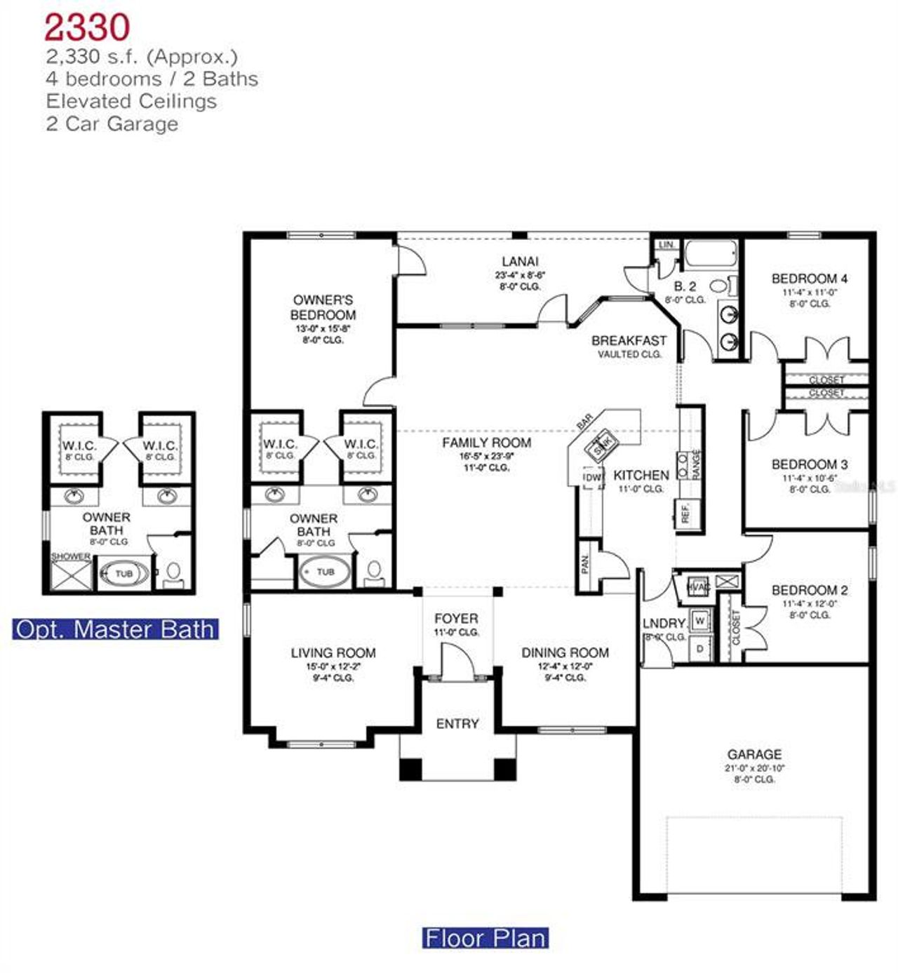 2D floor plan layout of this home in , Rotonda West, FL (Image 2).