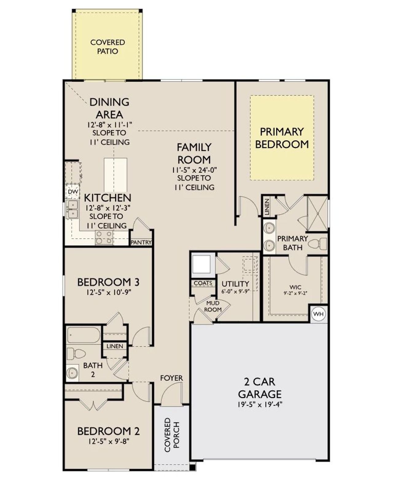 2D floor plan layout of this home in Cades Bluff, Lebanon, TN (Image 2).